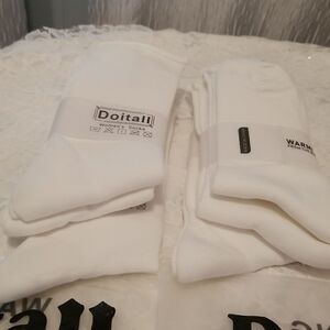 Women's 3 Pack Soft, Comfortable & Durable White Socks (Shoe & boots 8-11 /